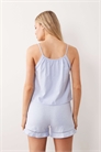Комплект пижамы с топом на бретельках артикул 156184515