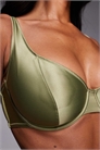 Бюстгальтер с косточками и накладками из гладкого атласа с рисунком «папоротник» от Fuller Bust артикул 151634873