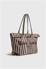 Сумка-шоппер с откидной крышкой в полоску артикул 156297819