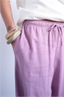 Брюки из льна с прямыми брючинами и широкими манжетами артикул 150832508