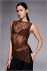 Топ без рукавов из кружева артикул 155539836