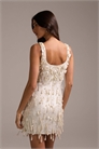 Мини-платье, полностью украшенное жемчугом артикул 152236315