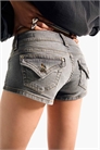 Джинсовые мини-шорты артикул 156342804