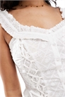 Топ-корсет из хлопка с вышивкой артикул 142200905