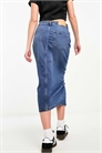 Джинсовая юбка средней длины артикул 132336653