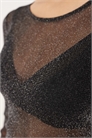 Топ с длинными рукавами из сетчатой ткани с блестками артикул 150083129
