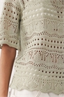 Топ с открытой вязкой и полурукавами, связанный крючком артикул 153118738