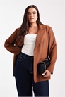 Блейзер свободного кроя с закругленными линиями артикул 148607384