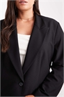 Блейзер свободного кроя с закругленными линиями артикул 148607298
