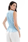 Топ без рукавов с рюшами артикул 148893219