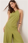 Платье с завязками на шее и швами, с широкими брючинами артикул 141106303