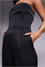 Комбинезон-бандо из сатина с широкими брючинами артикул 147439468