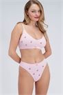 Бесшовные стринги с вышивкой в виде вишен и высокой посадкой артикул 155434255