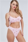 Бесшовные стринги с вышивкой в виде вишен и высокой посадкой артикул 155434255