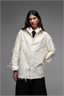 Универсальная рубашка-оверсайз из смесовой ткани с батиком артикул 154057298