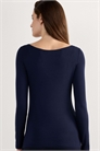 Топ из микромодала с длинными рукавами и лодочным вырезом артикул 154060380