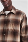 Рубашка в клетку с длинными рукавами артикул 154149896
