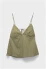 Топ в полоску на бретелях артикул 149804861