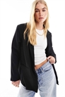 Блейзер-костюм свободного кроя из джерси черного цвета артикул 132338542