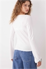 Топ с длинными рукавами и лодочным вырезом от Annie артикул 152420583