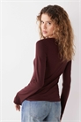 Топ с длинными рукавами и лодочным вырезом от Annie артикул 153679647