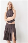 Юбка-миди с заниженной талией и разрезом, скроенная по фигуре co-ord артикул 147795457