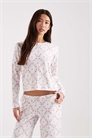 Пижамная кофта с круглым вырезом и длинными рукавами co-ord артикул 153666041