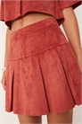 Мини-юбка из искусственной замши с плиссировкой co-ord артикул 147441962