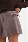 Мини-юбка-шорты с плиссировкой и пряжкой артикул 154760321