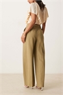 Брюки свободного кроя с прямыми брючинами из льна артикул 146851514