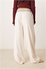 Брюки-кюлоты из смешанного льна с широкими брючинами и сборками на талии артикул 142510562