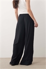 Брюки с широкими брючинами и завязками на талии артикул 155541510