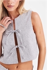 Жилет с завязками спереди co-ord артикул 149832561