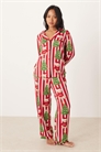 Пижамный комплект «Poly» с длинными рукавами и отложным воротником артикул 143498206