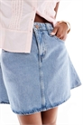 Джинсовая мини-юбка А-силуэта артикул 142296156