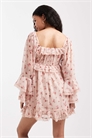 Мини-платье из шифона с оборками артикул 141497312