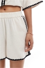 Шорты свободного кроя с контрастной отстрочкой co-ord артикул 144536497