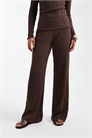 Комплект брюк с широкими брючинами и фактурной текстурой шоколадного цвета артикул 153716170
