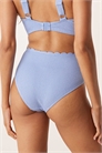 Бикини-трусики с высокой талией и гофрированной текстурой, украшенные волнистым краем артикул 141008140