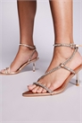Сандалии Thesus с зеркальным верхом и каблуком, украшенные стразами артикул 150158329