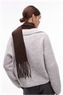 Шарф из высококачественной шерсти с бахромой артикул 150500203