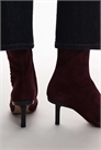 Ботильоны из замши на каблуке с заостренным носком артикул 151998080