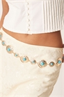 Пояс с цепочкой и вставками из бирюзы на талии и бедрах артикул 154268213