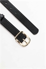Ремень с массивной золотой пряжкой под кожу, черный артикул 136174435