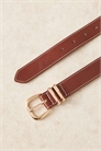 Пояс из искусственной кожи с золотой пряжкой артикул 150203881