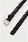 Кожаный ремень с серебряной пряжкой артикул 152631343