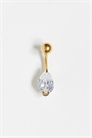 Бар для пупка из позолоченной стали с кристаллом в форме капли артикул 148077063