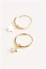 Серьги-кольца со звездками артикул 153890105