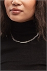 Многорядный колье с плоскими змеевидными цепочками артикул 152463026