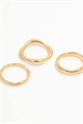 Набор из 3 водонепроницаемых колец из нержавеющей стали с позолотой артикул 153375594